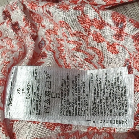 Gap Maternity Wrap Top Linen Paisley Print - Picture 9 of 14